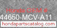 Honda 44650-MCV-A11 genuine part number image