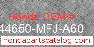 Honda 44650-MFJ-A60 genuine part number image