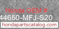 Honda 44650-MFJ-S20 genuine part number image