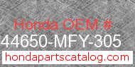 Honda 44650-MFY-305 genuine part number image