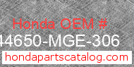 Honda 44650-MGE-306 genuine part number image