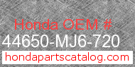 Honda 44650-MJ6-720 genuine part number image