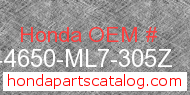 Honda 44650-ML7-305Z genuine part number image