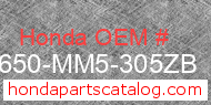 Honda 44650-MM5-305ZB genuine part number image