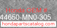 Honda 44650-MN0-305 genuine part number image