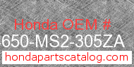 Honda 44650-MS2-305ZA genuine part number image