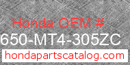 Honda 44650-MT4-305ZC genuine part number image