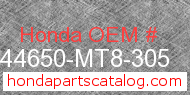 Honda 44650-MT8-305 genuine part number image
