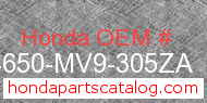 Honda 44650-MV9-305ZA genuine part number image