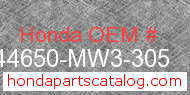 Honda 44650-MW3-305 genuine part number image