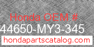 Honda 44650-MY3-345 genuine part number image