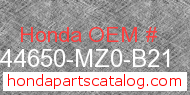 Honda 44650-MZ0-B21 genuine part number image