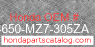 Honda 44650-MZ7-305ZA genuine part number image