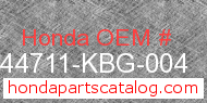 Honda 44711-KBG-004 genuine part number image