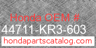 Honda 44711-KR3-603 genuine part number image
