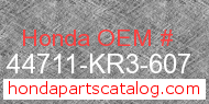 Honda 44711-KR3-607 genuine part number image