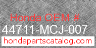 Honda 44711-MCJ-007 genuine part number image