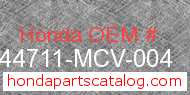 Honda 44711-MCV-004 genuine part number image