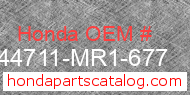 Honda 44711-MR1-677 genuine part number image