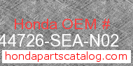 Honda 44726-SEA-N02 genuine part number image