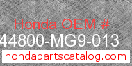 Honda 44800-MG9-013 genuine part number image