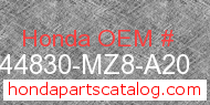 Honda 44830-MZ8-A20 genuine part number image