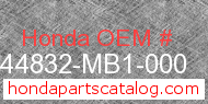 Honda 44832-MB1-000 genuine part number image