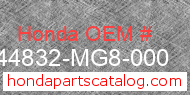 Honda 44832-MG8-000 genuine part number image