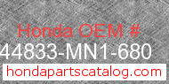 Honda 44833-MN1-680 genuine part number image