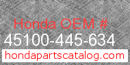 Honda 45100-445-634 genuine part number image