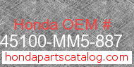 Honda 45100-MM5-887 genuine part number image