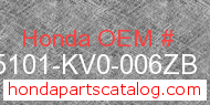Honda 45101-KV0-006ZB genuine part number image