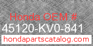 Honda 45120-KV0-841 genuine part number image