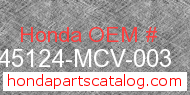 Honda 45124-MCV-003 genuine part number image