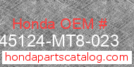 Honda 45124-MT8-023 genuine part number image