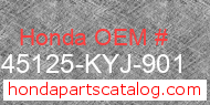 Honda 45125-KYJ-901 genuine part number image