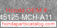 Honda 45125-MCH-A11 genuine part number image