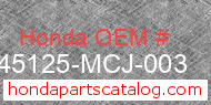 Honda 45125-MCJ-003 genuine part number image