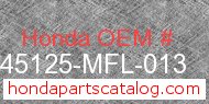 Honda 45125-MFL-013 genuine part number image