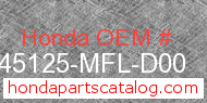 Honda 45125-MFL-D00 genuine part number image