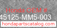 Honda 45125-MM5-003 genuine part number image