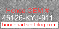 Honda 45126-KYJ-911 genuine part number image