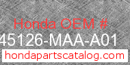 Honda 45126-MAA-A01 genuine part number image