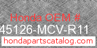 Honda 45126-MCV-R11 genuine part number image