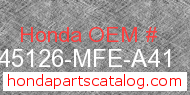 Honda 45126-MFE-A41 genuine part number image