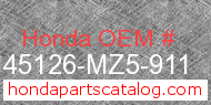 Honda 45126-MZ5-911 genuine part number image