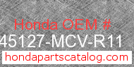 Honda 45127-MCV-R11 genuine part number image