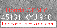 Honda 45131-KYJ-910 genuine part number image