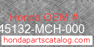 Honda 45132-MCH-000 genuine part number image
