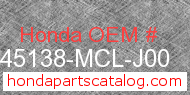 Honda 45138-MCL-J00 genuine part number image